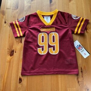 Toddler NFL Team Washington Commanders Chase Young Game‎ Jersey Size 4T NWT